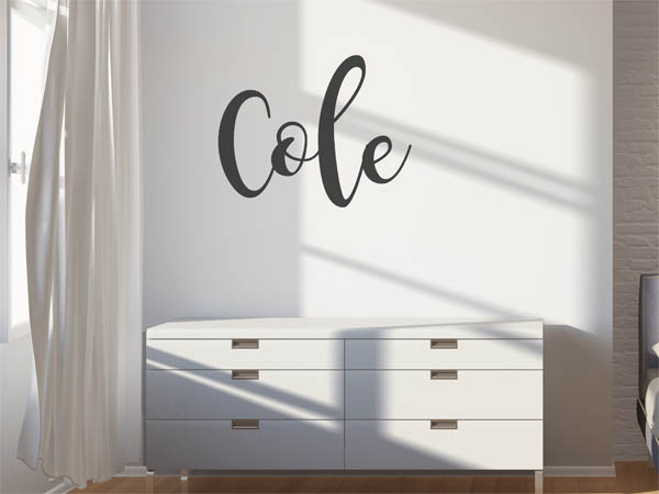 Wandtattoo Cole in Handschrift