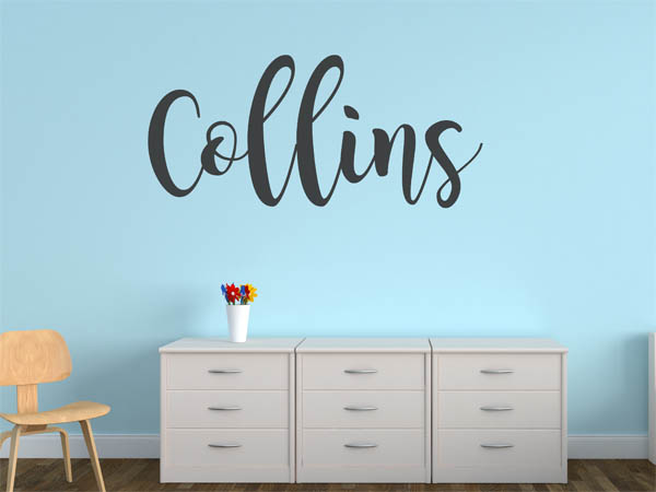 Wandtattoo Collins in Handschrift