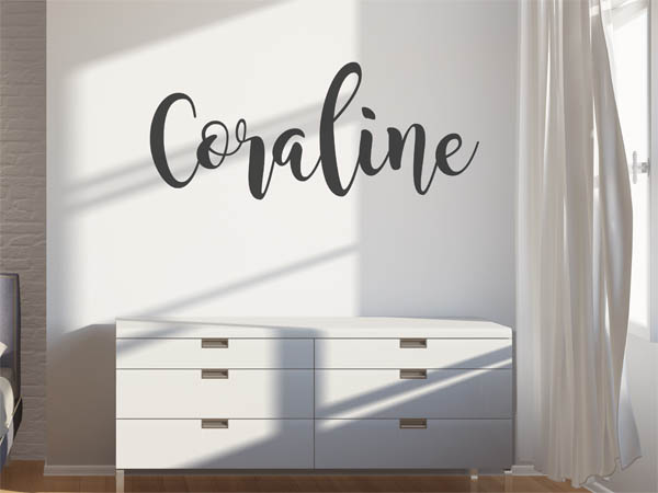 Wandtattoo Coraline in Handschrift