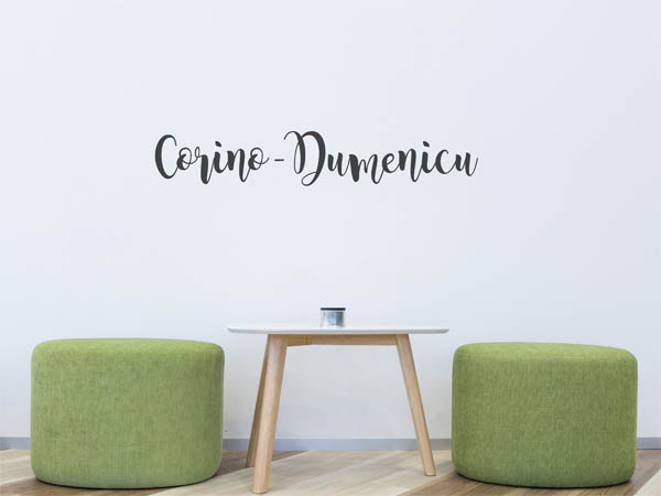 Wandtattoo Corino-Dumenicu in Handschrift