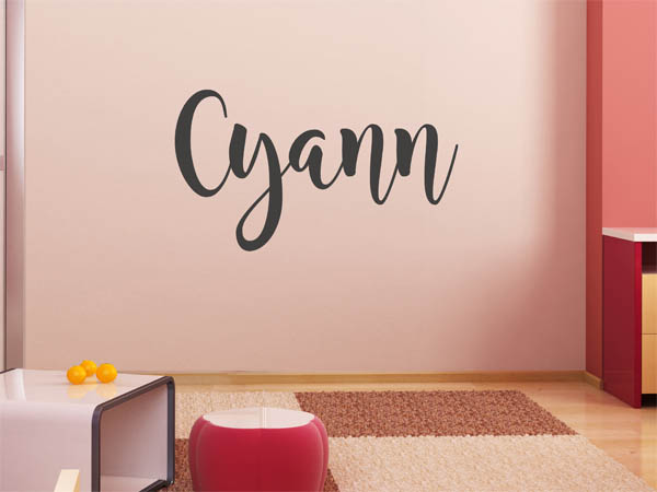 Wandtattoo Cyann in Handschrift