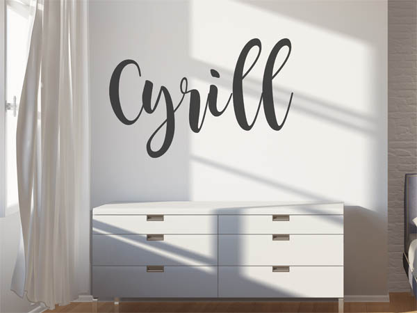 Wandtattoo Cyrill in Handschrift