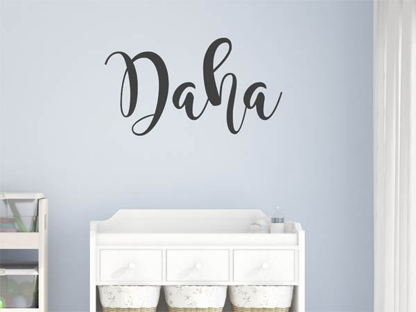 Wandtattoo Daha in Handschrift