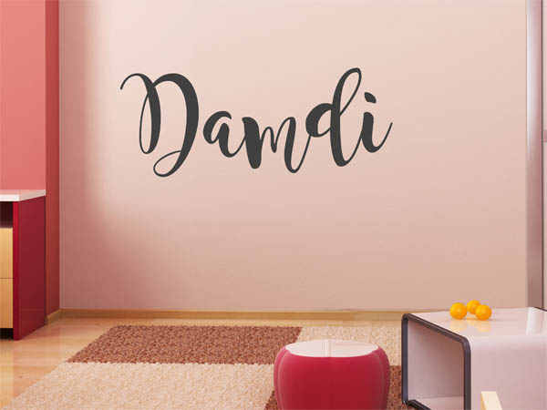 Wandtattoo Damdi in Handschrift
