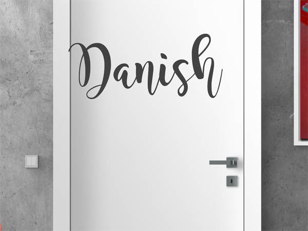 Wandtattoo Danish in Handschrift