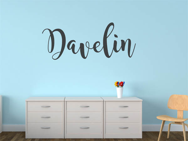 Wandtattoo Davelin in Handschrift