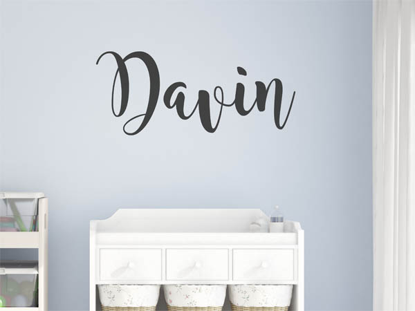 Wandtattoo Davin in Handschrift