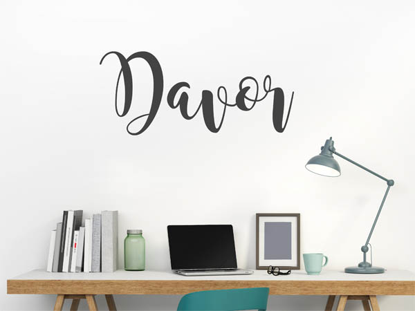 Wandtattoo Davor in Handschrift