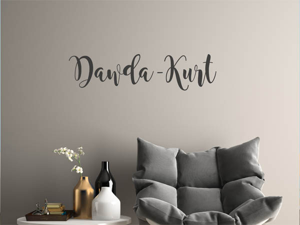 Wandtattoo Dawda-Kurt in Handschrift
