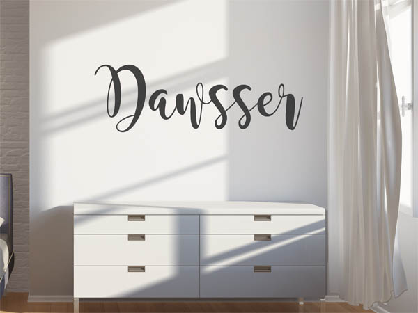 Wandtattoo Dawsser in Handschrift