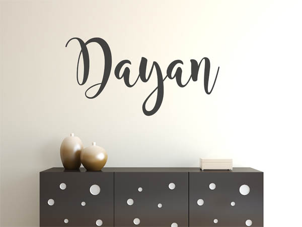 Wandtattoo Dayan in Handschrift