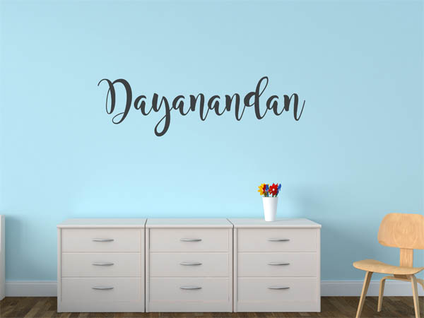 Wandtattoo Dayanandan in Handschrift