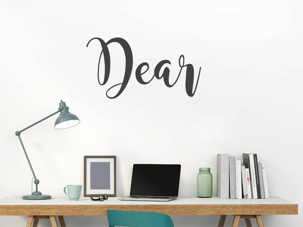 Wandtattoo Dear in Handschrift