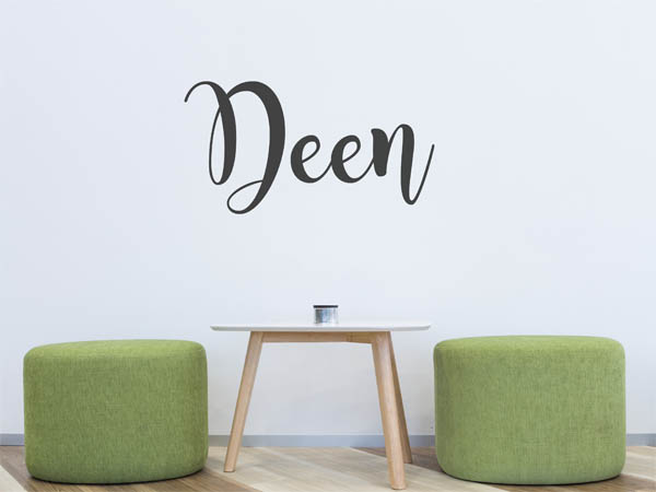 Wandtattoo Deen in Handschrift