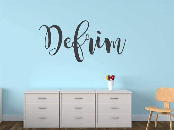 Wandtattoo Defrim in Handschrift