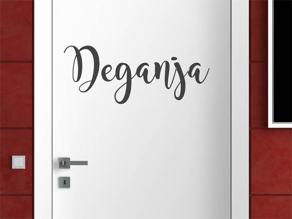 Wandtattoo Deganja in Handschrift