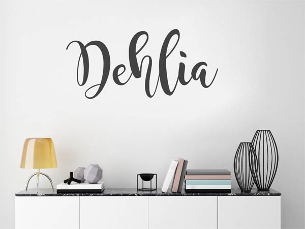 Wandtattoo Dehlia in Handschrift