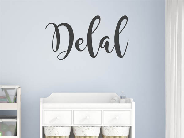 Wandtattoo Delal in Handschrift