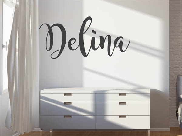 Wandtattoo Delina in Handschrift