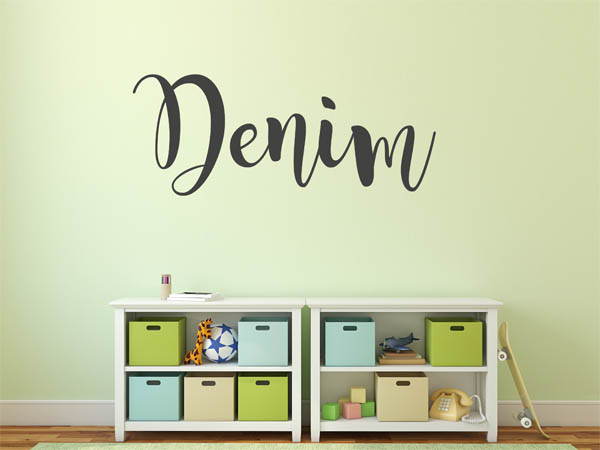 Wandtattoo Denim in Handschrift