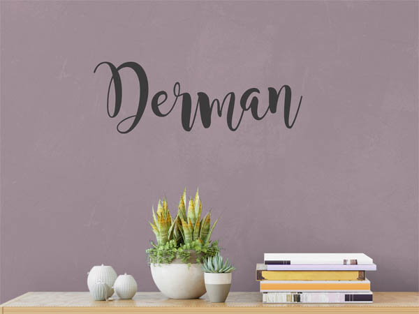 Wandtattoo Derman in Handschrift