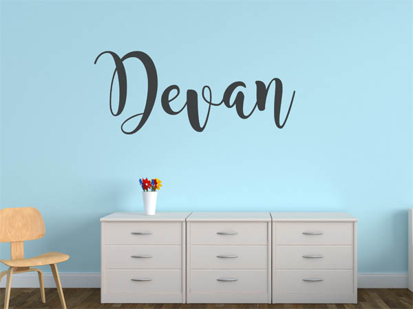 Wandtattoo Devan in Handschrift