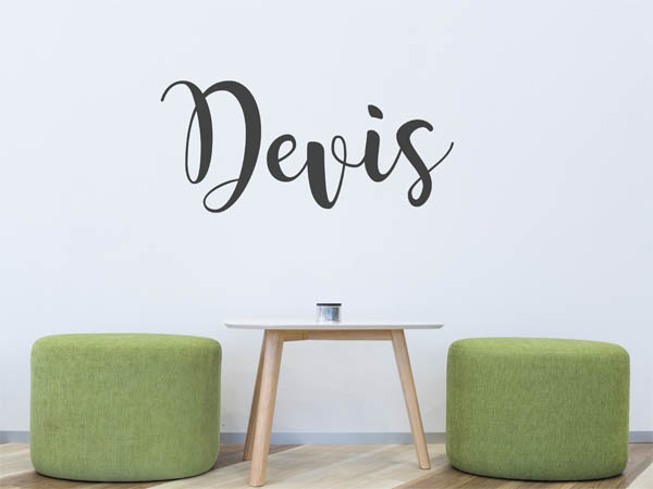 Wandtattoo Devis in Handschrift
