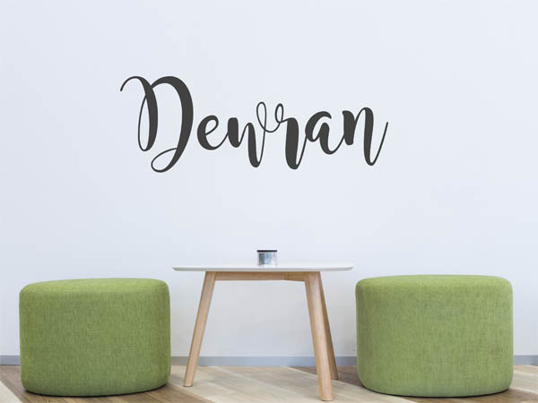 Wandtattoo Dewran in Handschrift
