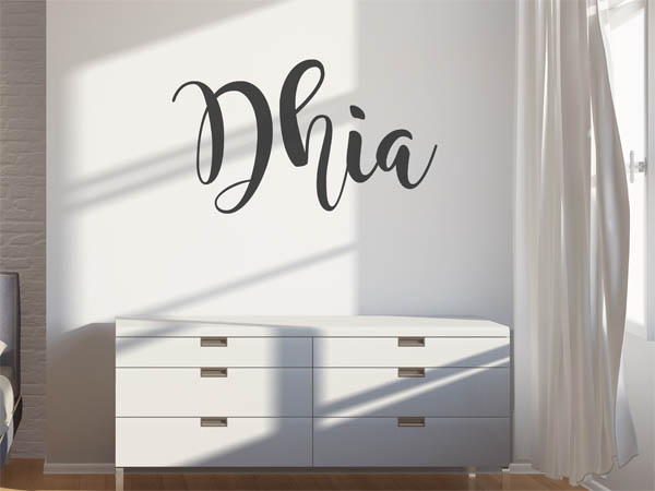 Wandtattoo Dhia in Handschrift