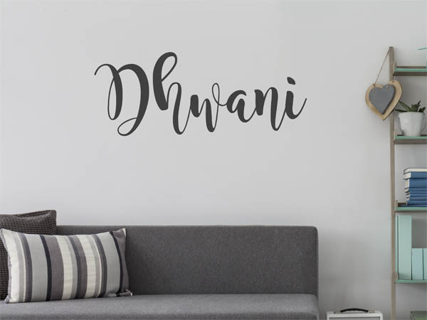 Wandtattoo Dhwani in Handschrift