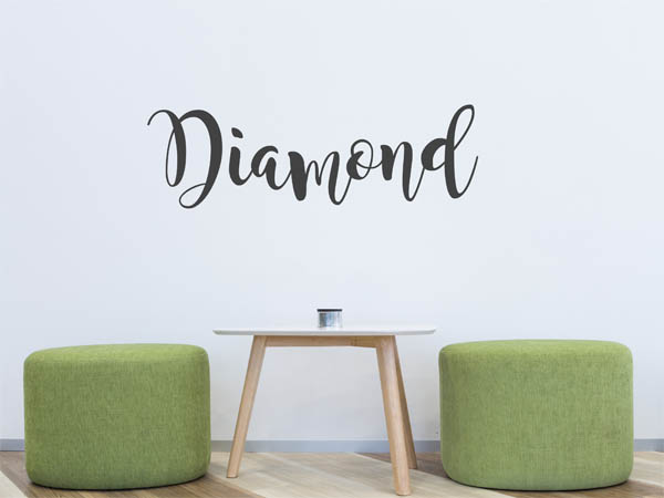 Wandtattoo Diamond in Handschrift