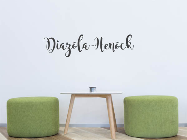 Wandtattoo Diazola-Henock in Handschrift