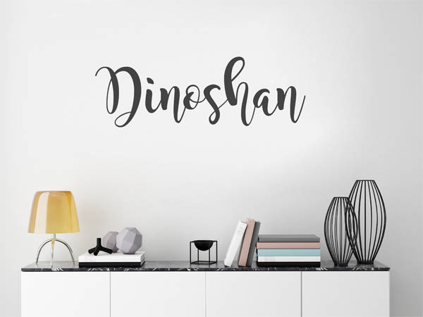 Wandtattoo Dinoshan in Handschrift