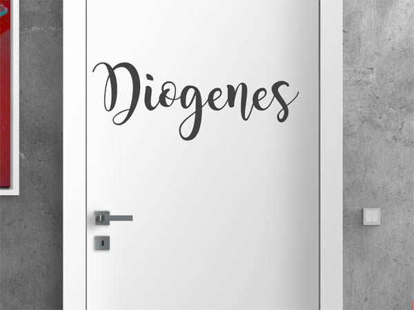 Wandtattoo Diogenes in Handschrift