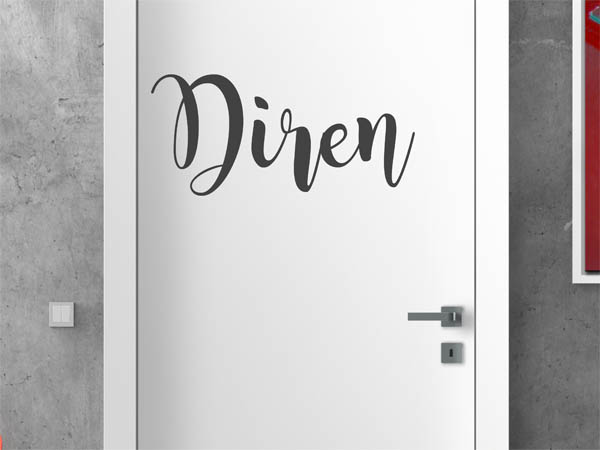 Wandtattoo Diren in Handschrift