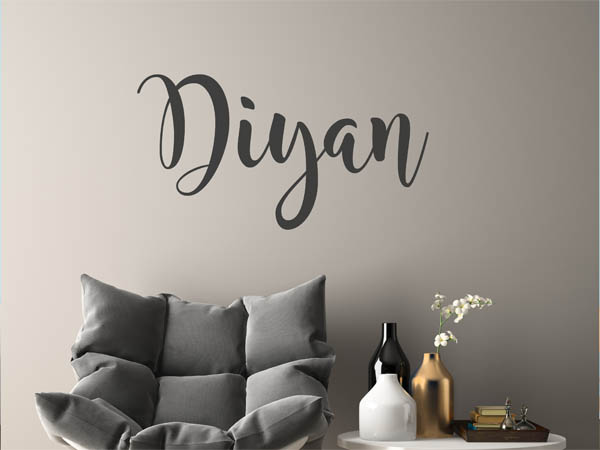 Wandtattoo Diyan in Handschrift