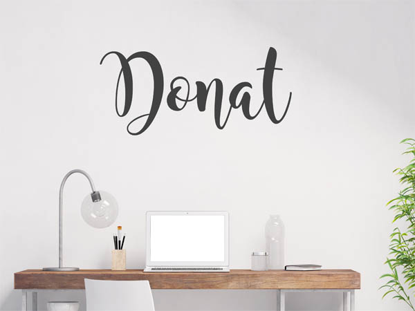 Wandtattoo Donat in Handschrift