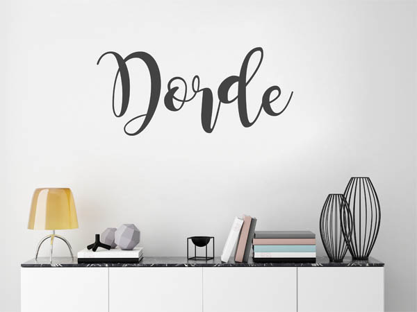 Wandtattoo Dorde in Handschrift