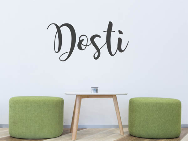 Wandtattoo Dosti in Handschrift