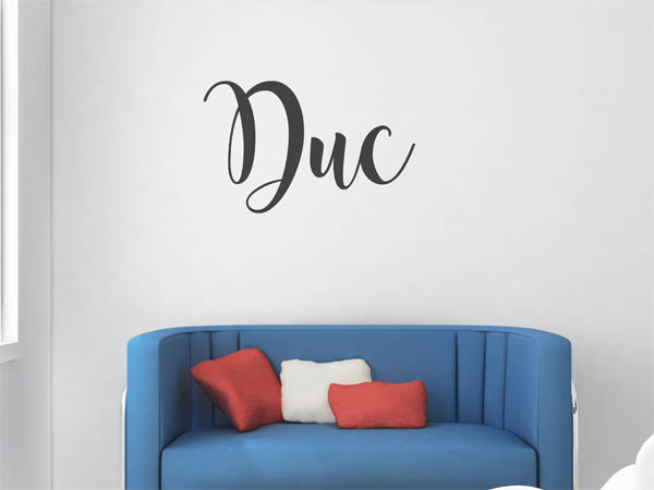 Wandtattoo Duc in Handschrift