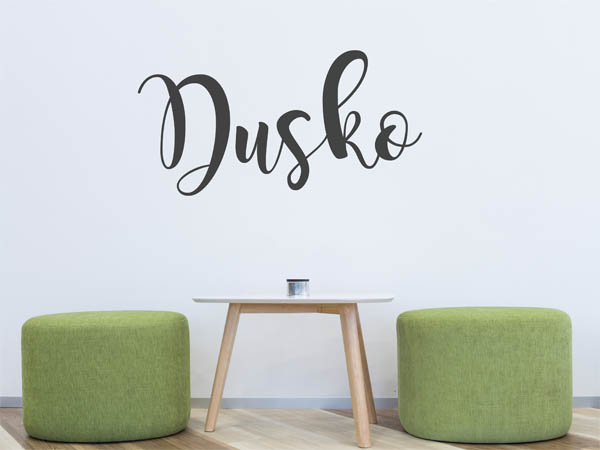 Wandtattoo Dusko in Handschrift