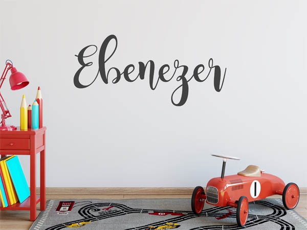 Wandtattoo Ebenezer in Handschrift