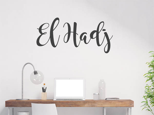 Wandtattoo El Hadj in Handschrift