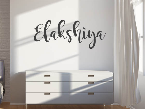 Wandtattoo Elakshiya in Handschrift