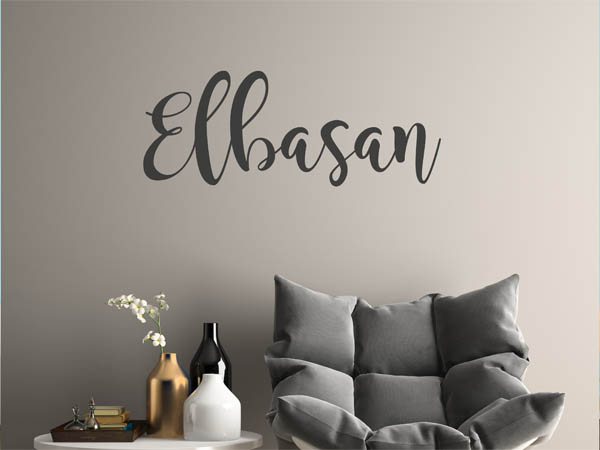 Wandtattoo Elbasan in Handschrift