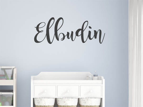 Wandtattoo Elbudin in Handschrift