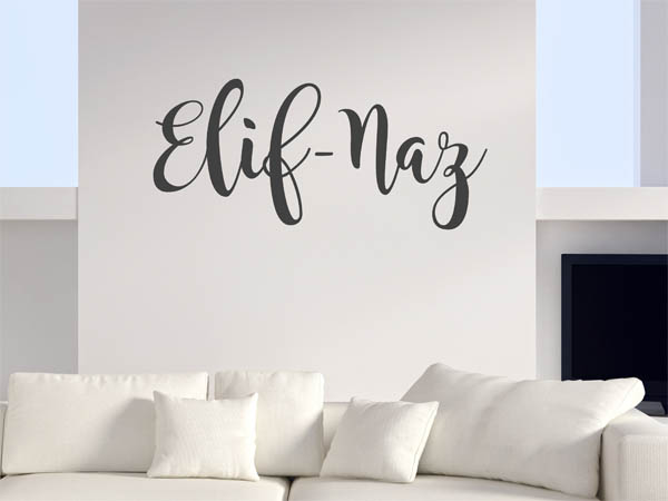Wandtattoo Elif-Naz in Handschrift