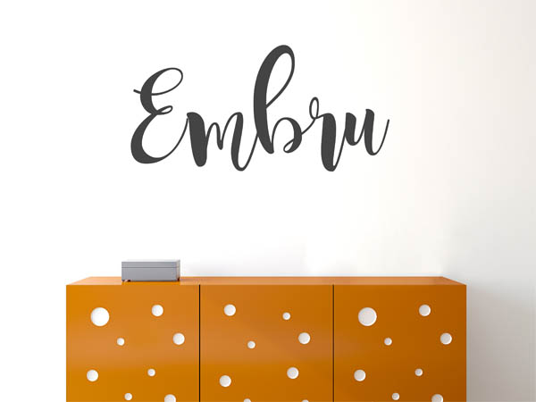 Wandtattoo Embru in Handschrift