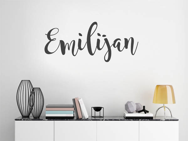 Wandtattoo Emilijan in Handschrift