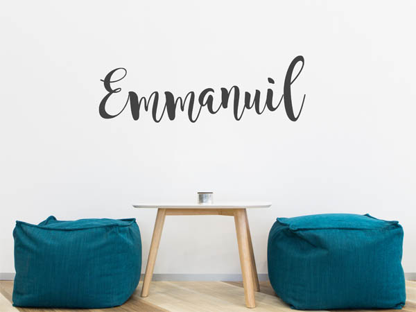 Wandtattoo Emmanuil in Handschrift
